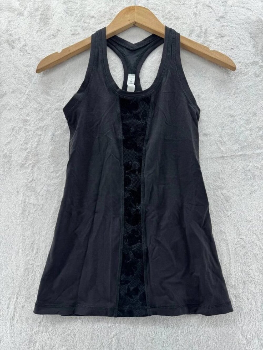 NWOT - Lululemon Cool Racerback Flocked Black | SIZE: 4